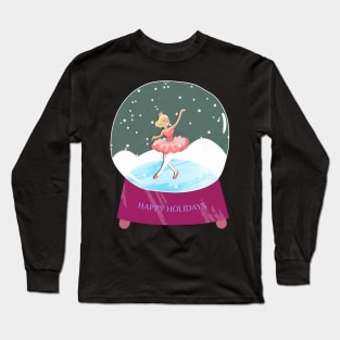 Nutcracker Ballerina Happy Holidays Long Sleeve T-Shirt